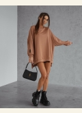Bluza oversize z muchą Me Gusta - brązowa