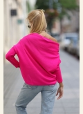 Sweterek oversize Flamingo Me Gusta - różowy