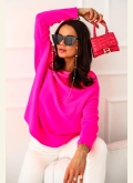 Sweterek oversize Flamingo Me Gusta - różowy