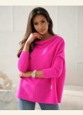 Sweterek oversize Flamingo Me Gusta - różowy