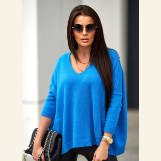 Sweterek oversize z dekoltem V-neck Me Gusta